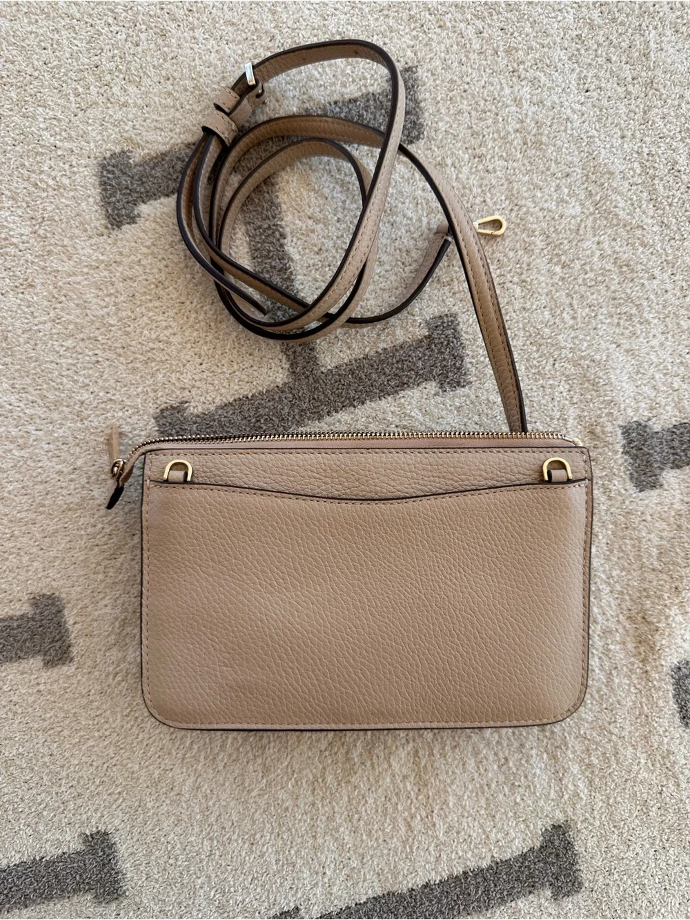 kate spade Beige, Cream Leila small flap crossbody bag